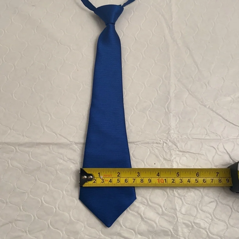 Gymboree metallic blue velcro neck tie 3 and up